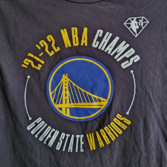 Golden State Warriors 2021-2022 NBA Champions Black Fanatics T-Shirt Size M - Picture 6 of 11